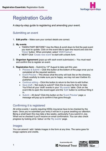 Registration Tips