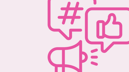 Megaphone and speech bubble icons.