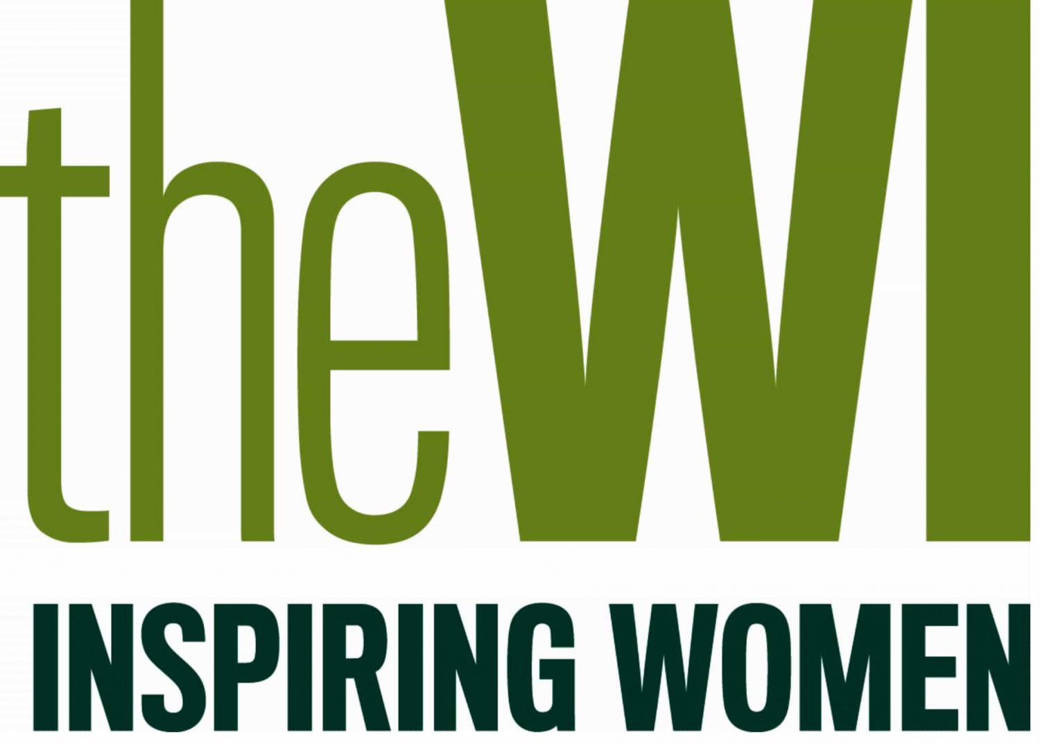 Green text logo of the WI