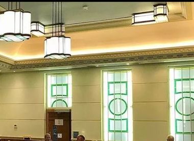 The Art Deco windows in the chamber