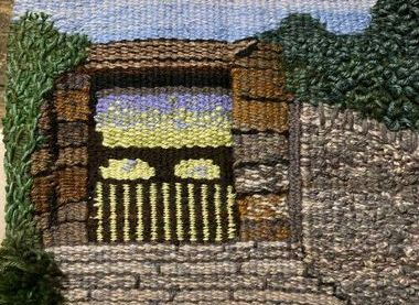 Woven artwork by Catherine Stokes