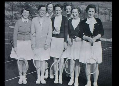 One of Crompton's tennis teams