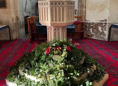 St Helena’s Church font 