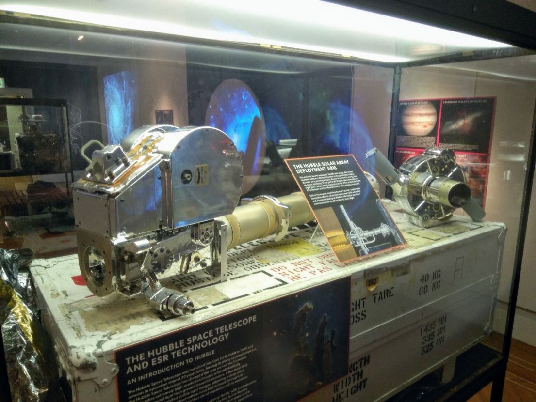 A metal contraption which was part of the Hubble Telescope.