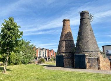 Calcining kilns at the city waterside in Hanley