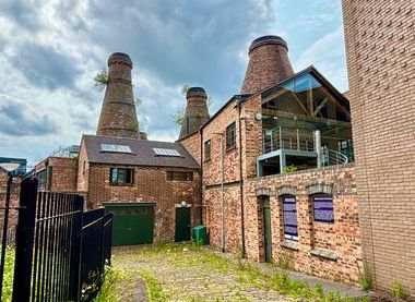 Updraught stack bottle ovens at Enson Works