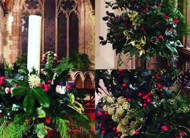 Christmas floral displays