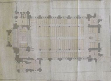 Henry Sumners' 1867 plan of Christ Church, Toxteth Park