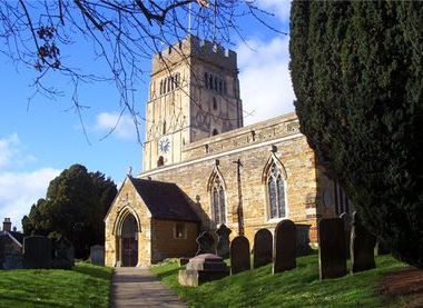 All Saints Church showing the wonderful Saxon Tower