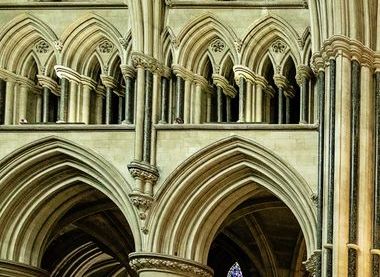Frosterley marble on the north transept pillars