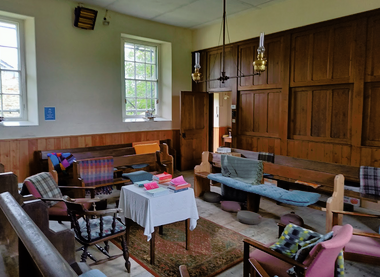 Interior Allendale Quaker Meeting House