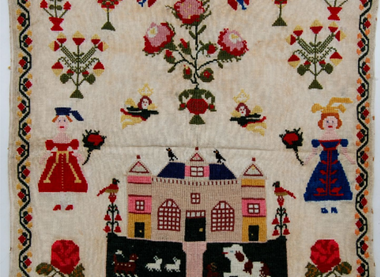 Kirklees Museums and Galleries. - A sampler showing the maker's home