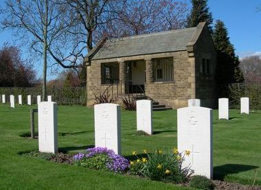 The shelter at Stonefall Cemetery
