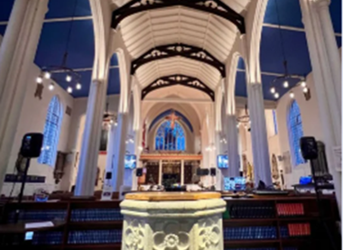 The Georgian nave of St Martin's Church
