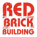 Logo showing the text "Red Brick Building"