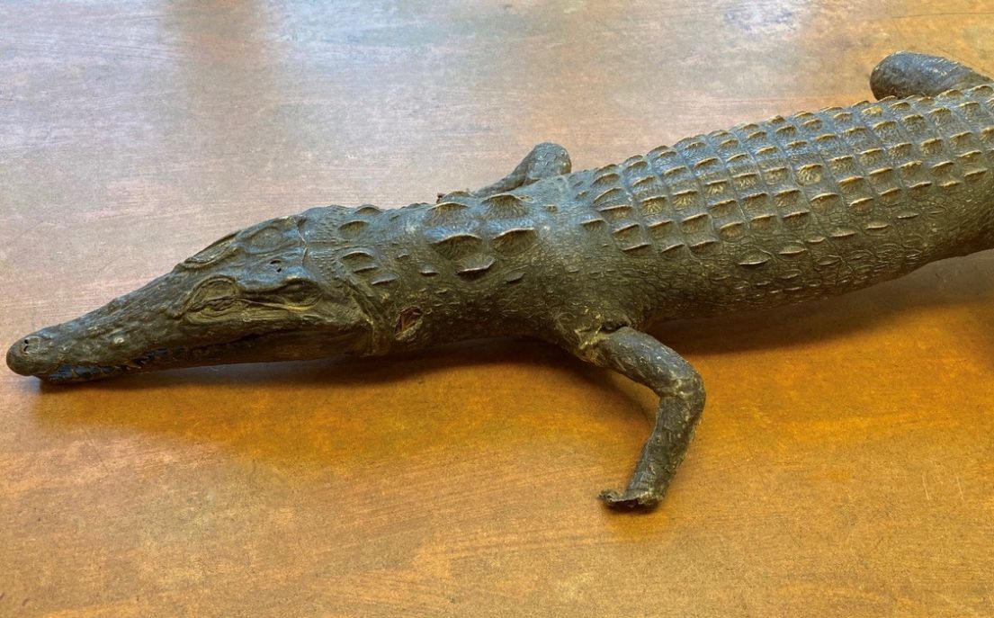 A stuffed crocodile.