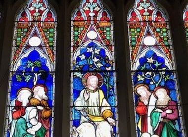 Detail of The Stained Glass East Window by Hardman & Co. 1865