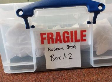 KOSB Museum - items packed up for their temporary move