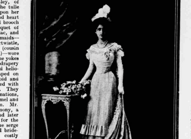 Princess Ada Irene Beryl Duleep Singh. Public domain: pre-1944. Lady’s Pictorial, 15 March 1910. Portrait by Ellis & Walery, London. Original via British Newspaper Archive, The British Library.