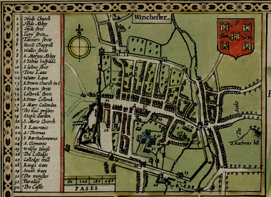 1611 town plan of Winchester