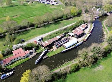 Aerial view of the dockyard