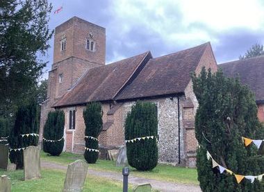 The church showing the extension in the late 1800s.