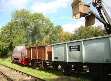 RbR View of Mock ironstone quarry train loading