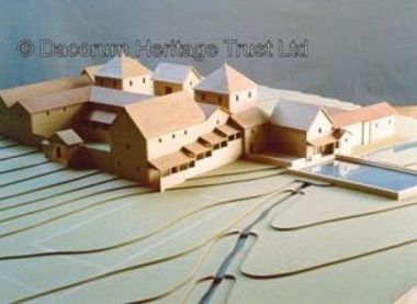 Dacorum Heritage.  Model of the Gadebridge Roman Villa made by George Rome Innes (2003)