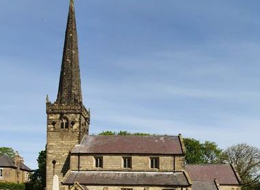 The exterior of St Mary's Church Huggate