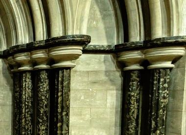 Frosterley marble in the north aisle