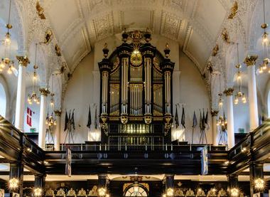 St Clement Danes main church- organ