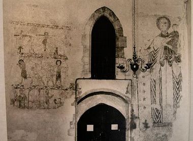 12th century wall paintings on St. Mary's West Wall 