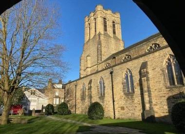 West Tower and south gardens.