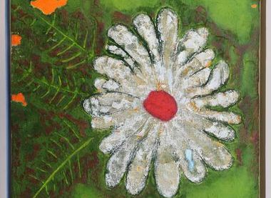 Ally Zawadzki's Spring's reign- Oil and cement painting