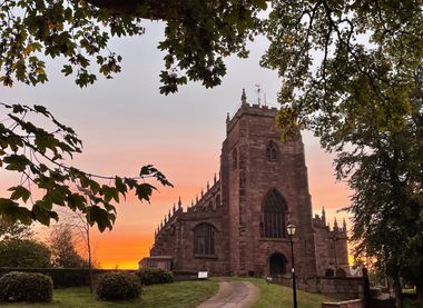 St Oswald's Church at sunrise 