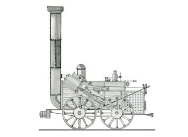 As delivered in 1830, with separate fire box and controls at the rear.