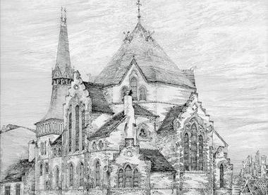 William Caroe Original Drawing 1883