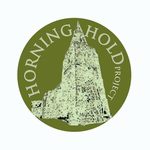 A green circular logo for Horninghold Heritage Project featuring a church.