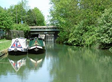 Heritage Boats outside the lock at Langley Mill