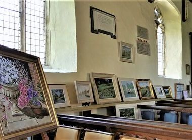 Part of John S Applegate 2023 exhibition at All Saints Church, Hemblington