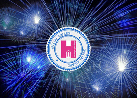 Blue starburst fireworks