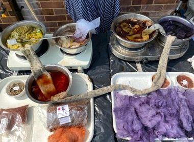 Natural dyeing demonstration