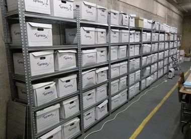 100 Boxes of news cuttings folders