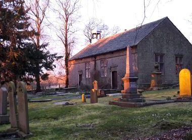 Rivington Chapel at sunset