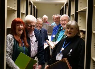 LADIA Committee members in the Rolling Archives Room