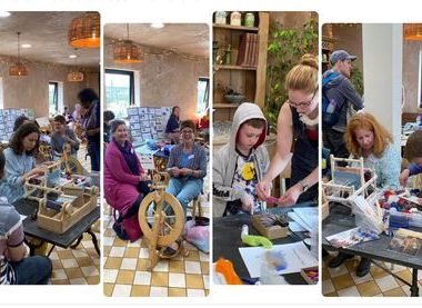 Have a go at spinning, weaving or braiding
